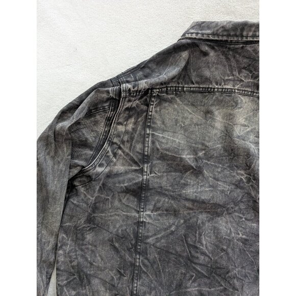 Mens RocaWear Denium Size 48 Black Grey Jacket Distressed Vintage RARE - Picture 13 of 15